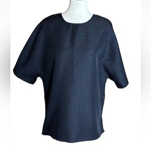 Gump’s San Francisco black boxy fit blouse Size Large